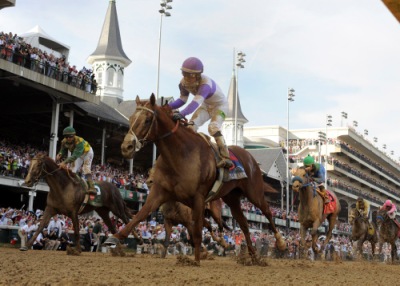 I'll Have Another with Mario Gutierrez up wins the 2012 Kentucky Derby at Churchill Downs, KY 5.5.2012